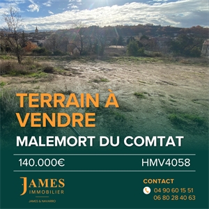 terrain à la vente -   84570  MALEMORT-DU-COMTAT, surface 437 m2 vente terrain - APR675800